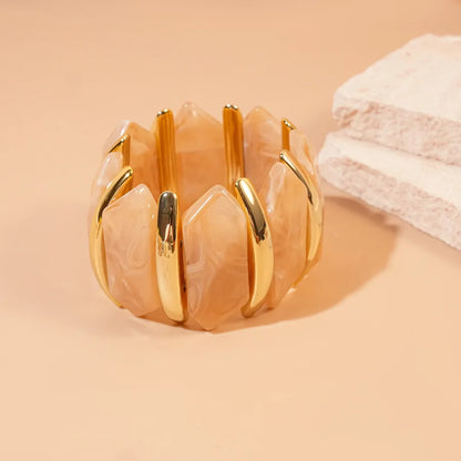 Geometric Rhombus Acrylic Bangle