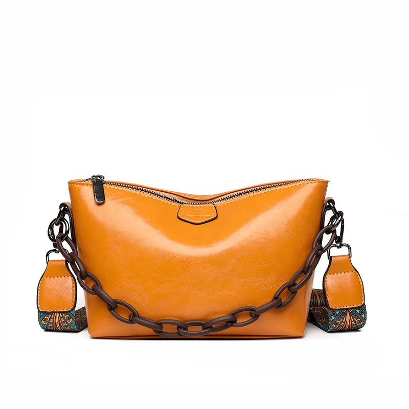Genuine Cowhide Crossbody Bag