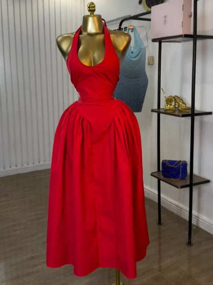 Halter Backless Maxi Dress