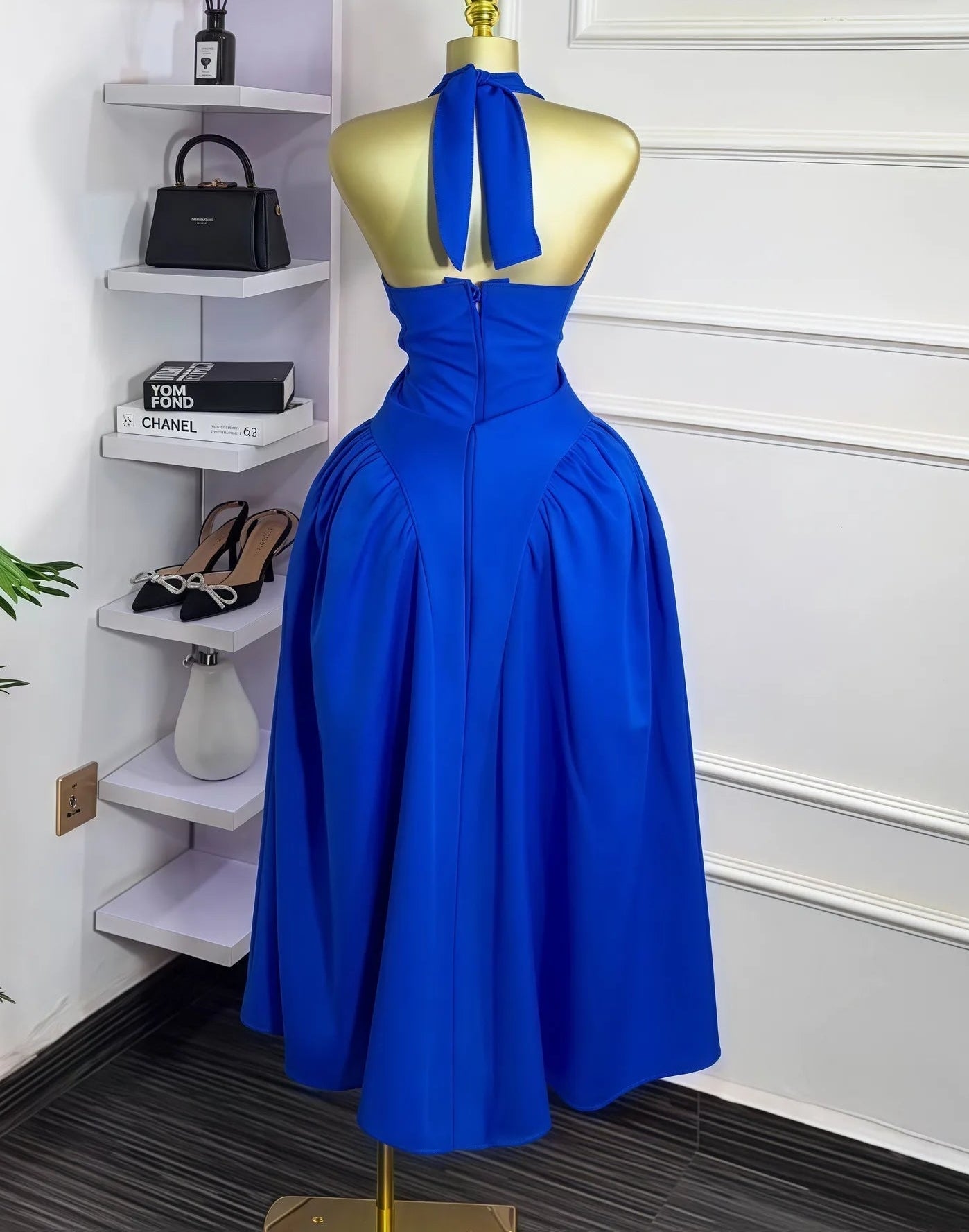 Halter Backless Maxi Dress