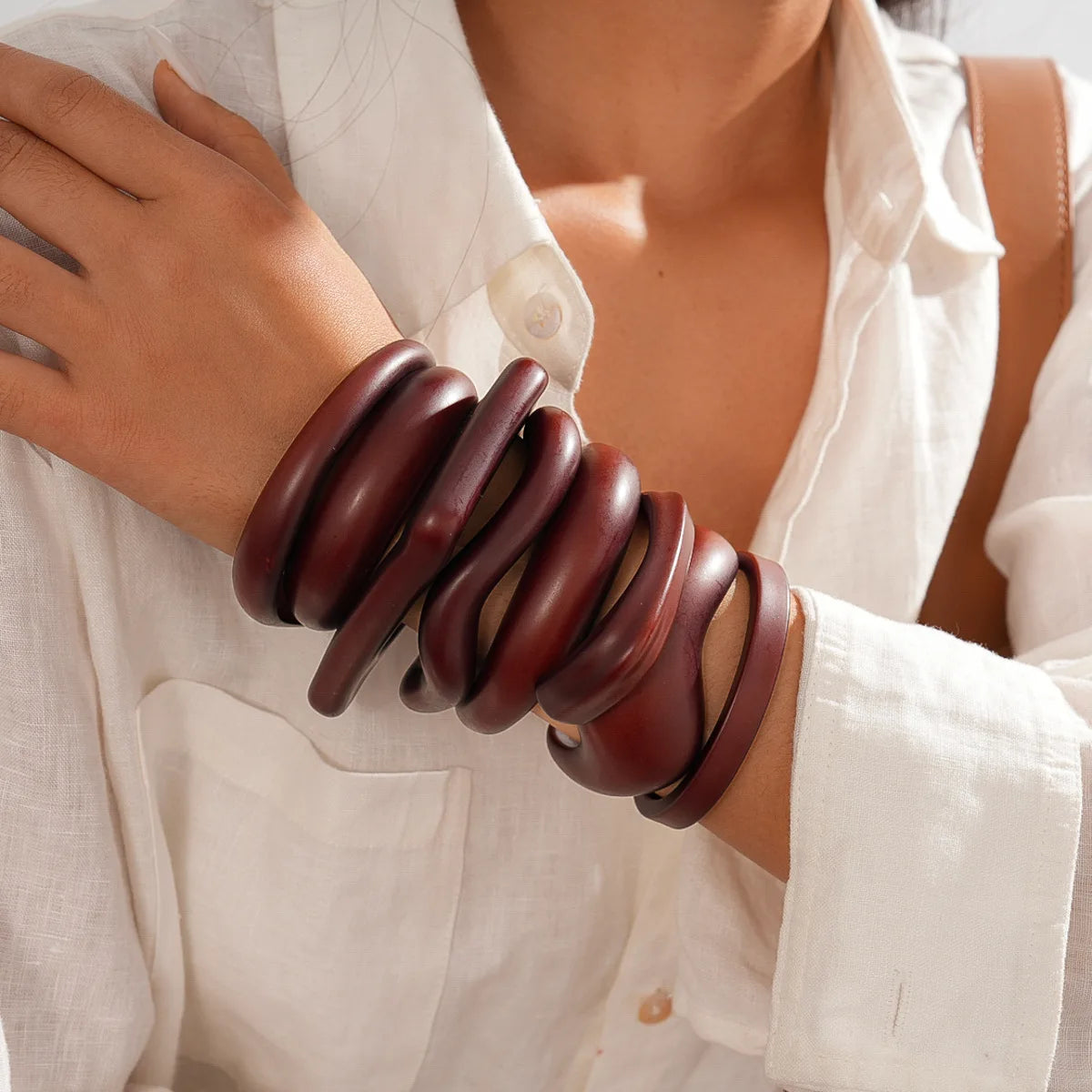 Coffee Acrylic Cuff Bracelet