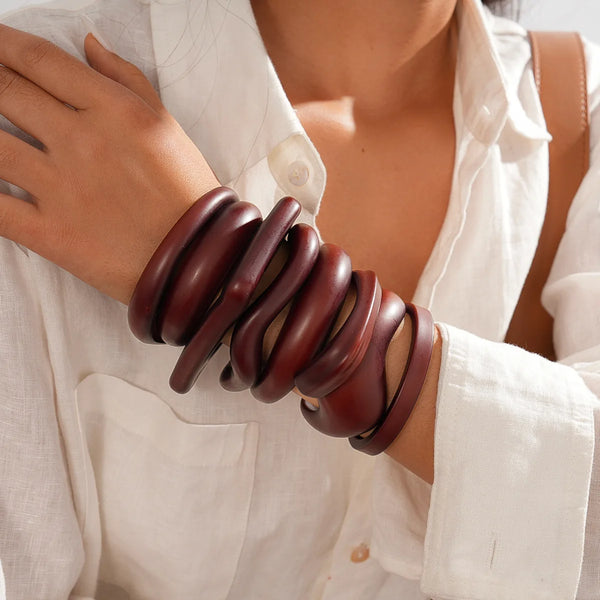 Coffee Acrylic Cuff Bracelet