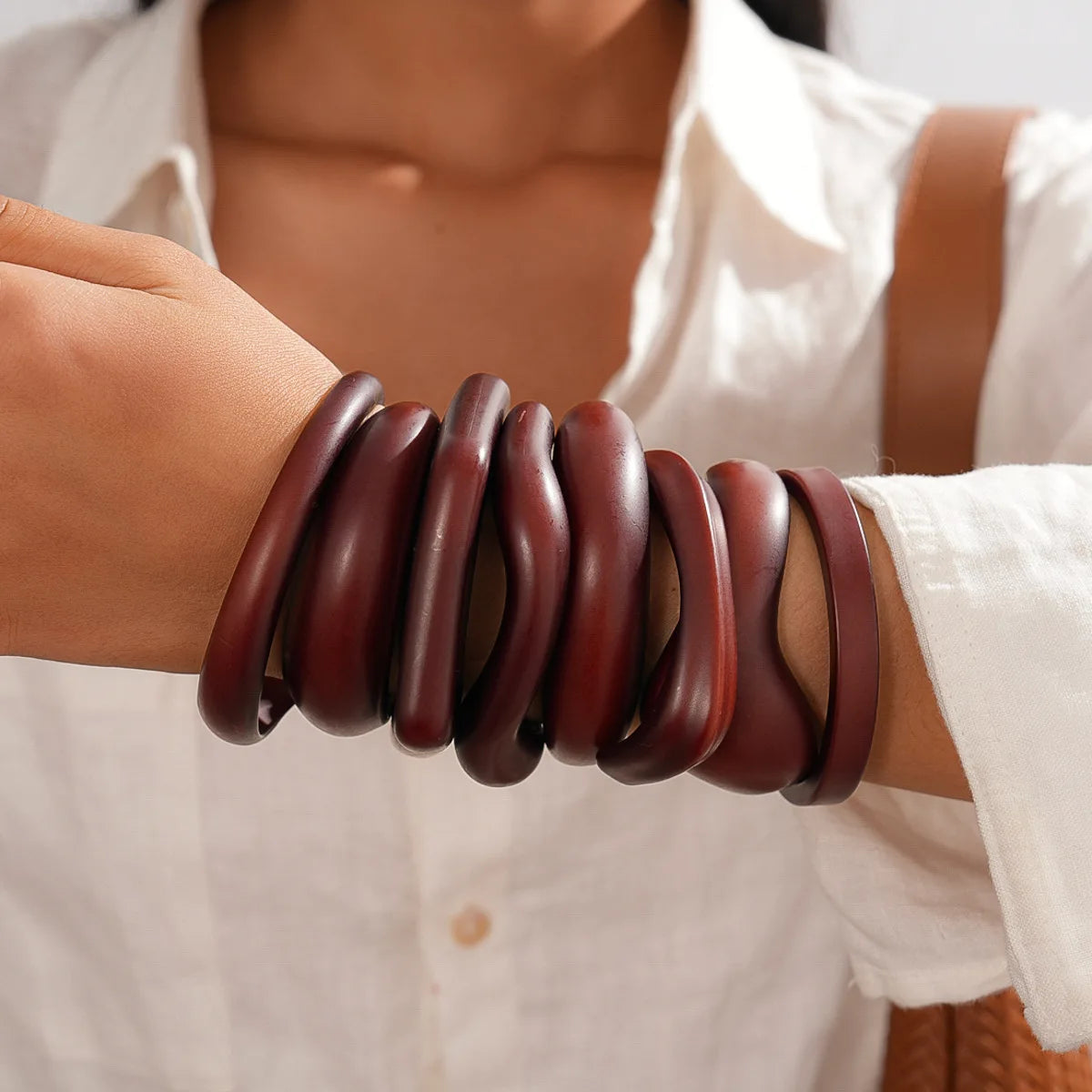 Coffee Acrylic Cuff Bracelet