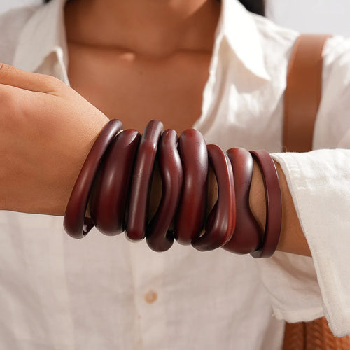 Coffee Acrylic Cuff Bracelet
