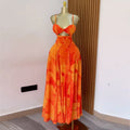 Floral Backless Maxi Dress