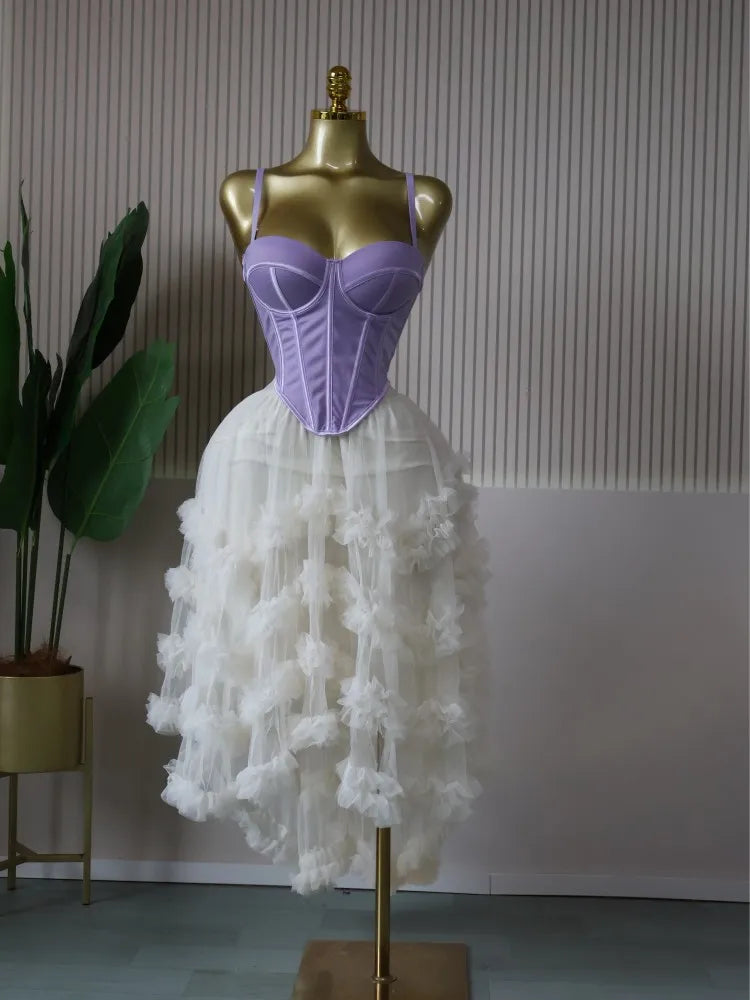 Crop Top Skirt Set Elegant