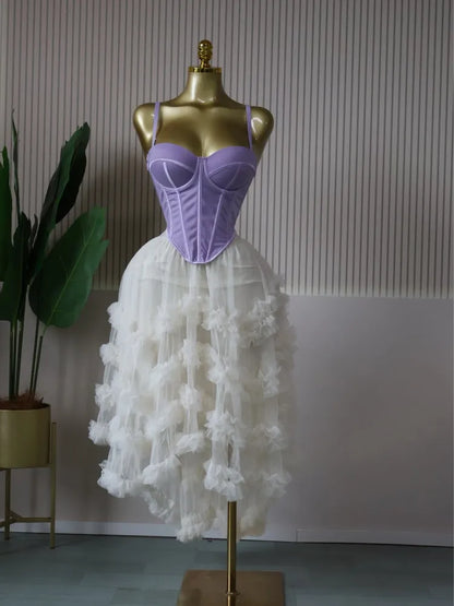Crop Top Skirt Set Elegant