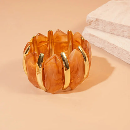 Geometric Rhombus Acrylic Bangle
