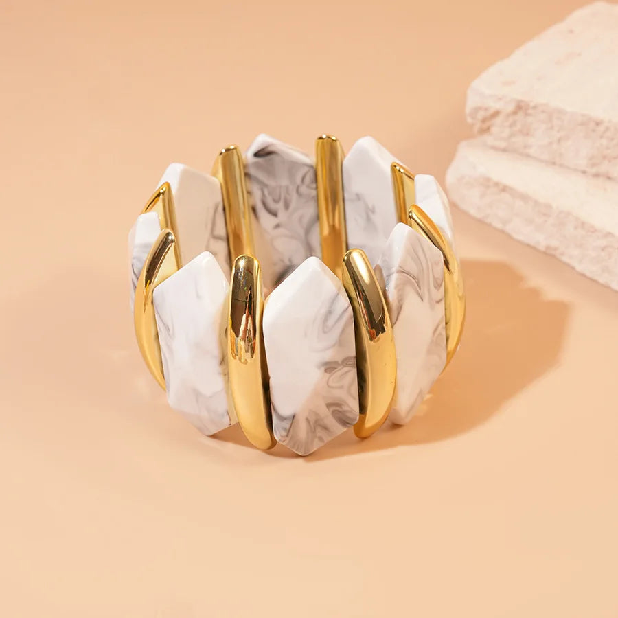 Geometric Rhombus Acrylic Bangle