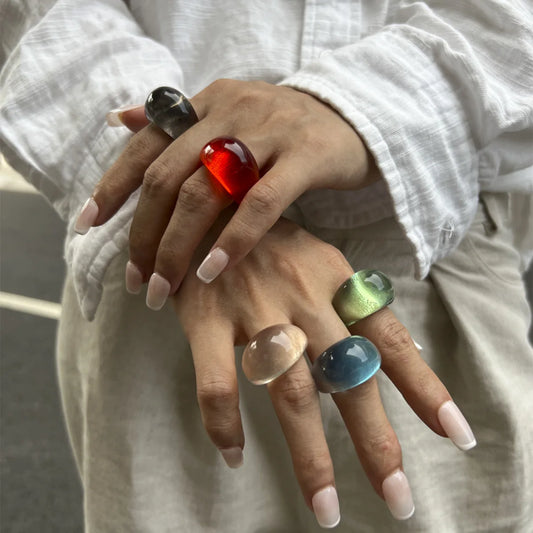 Korean Acrylic Statement Ring