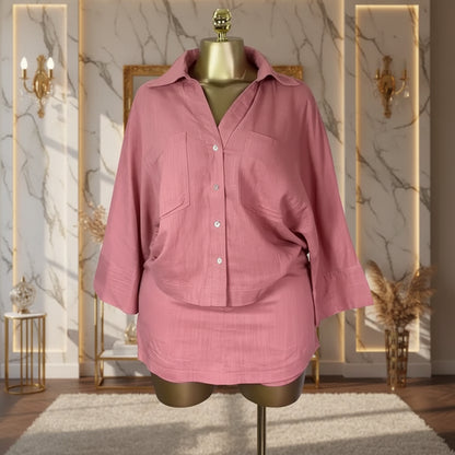 Shirt Shorts Matching Set