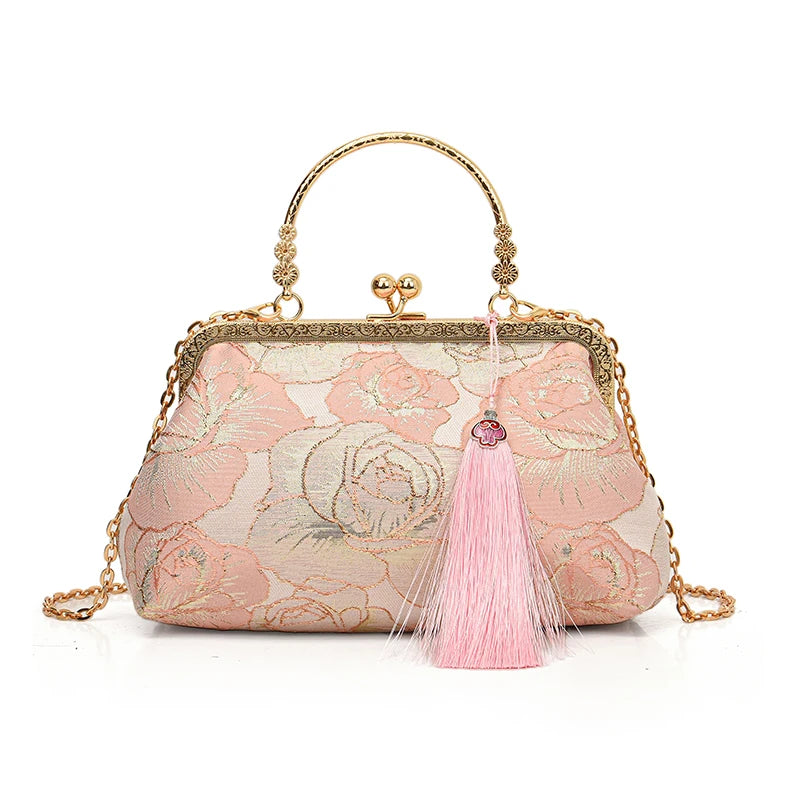 Vintage Embroidered Tote Bag