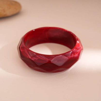 Red Chunky Resin Bangle