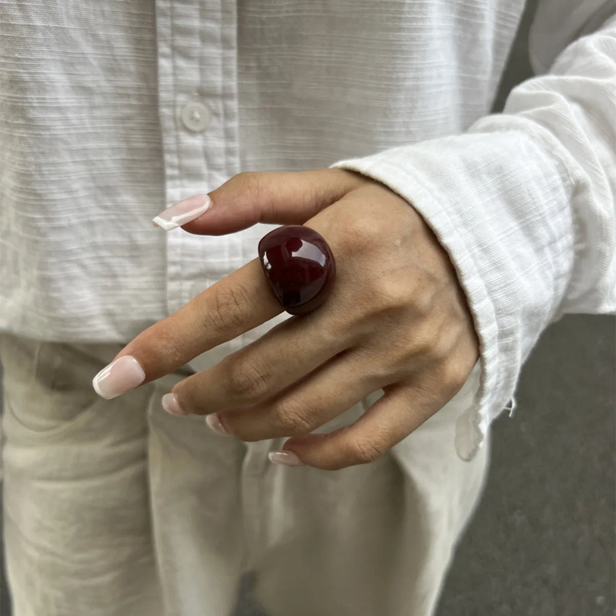 Korean Acrylic Statement Ring