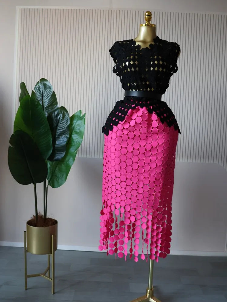 Crop Top Skirt Set