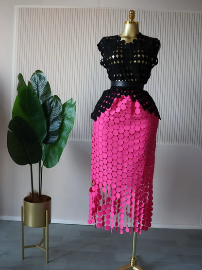 Crop Top Skirt Set