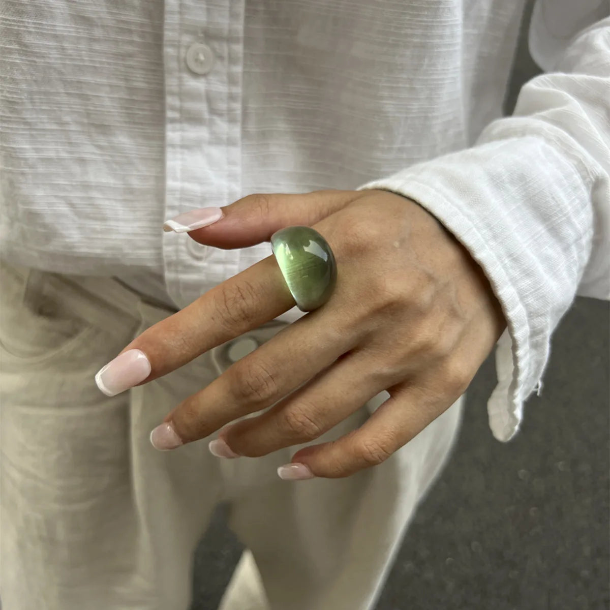 Korean Acrylic Statement Ring