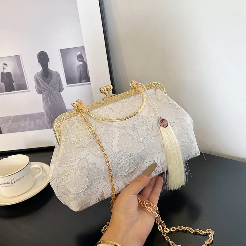 Vintage Embroidered Tote Bag