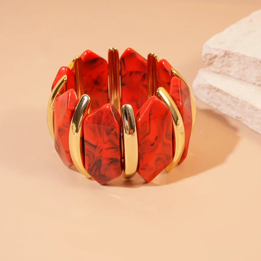 Geometric Rhombus Acrylic Bangle