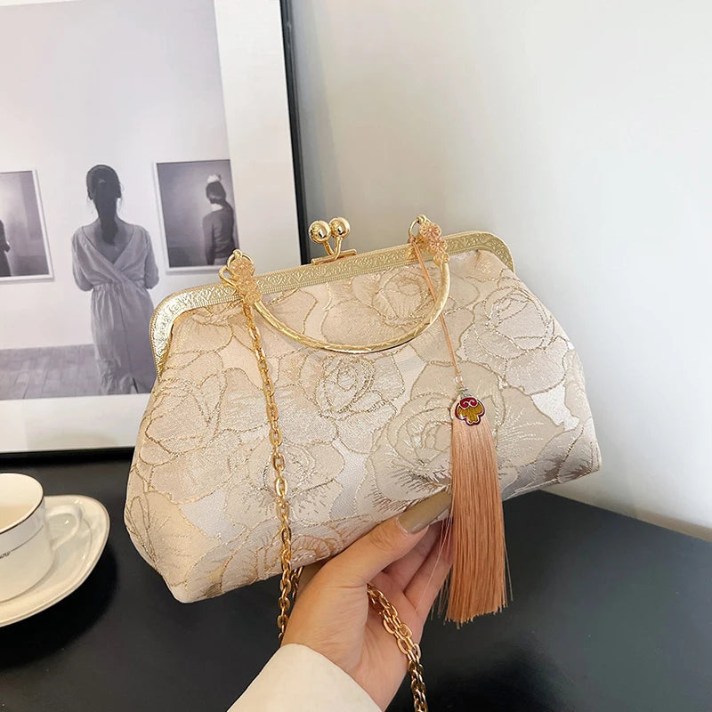 Vintage Embroidered Tote Bag