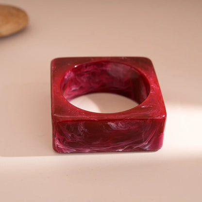 Red Chunky Resin Bangle