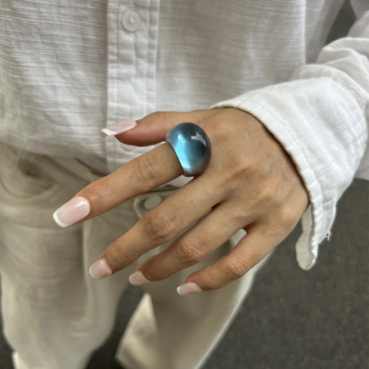 Korean Acrylic Statement Ring