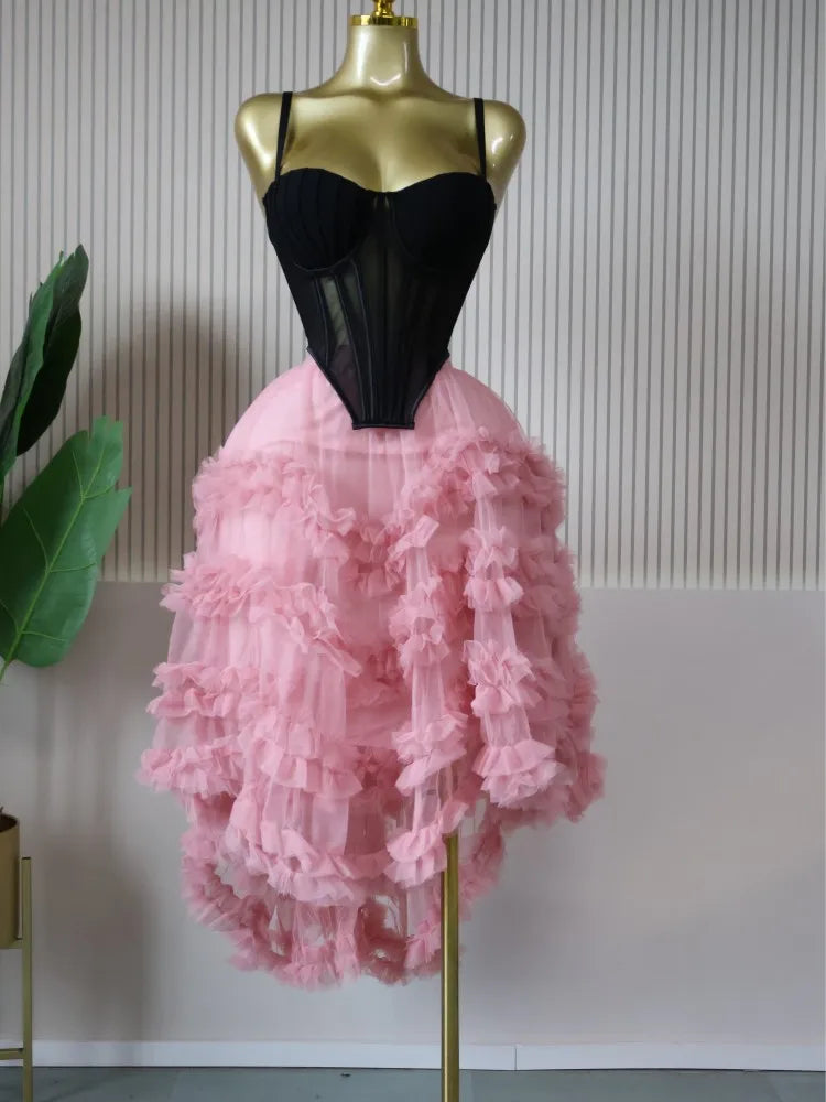 Crop Top Skirt Set Elegant