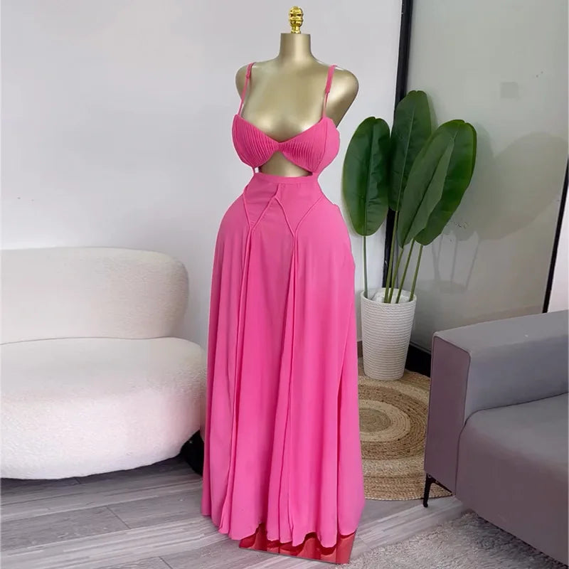 Floral Backless Maxi Dress
