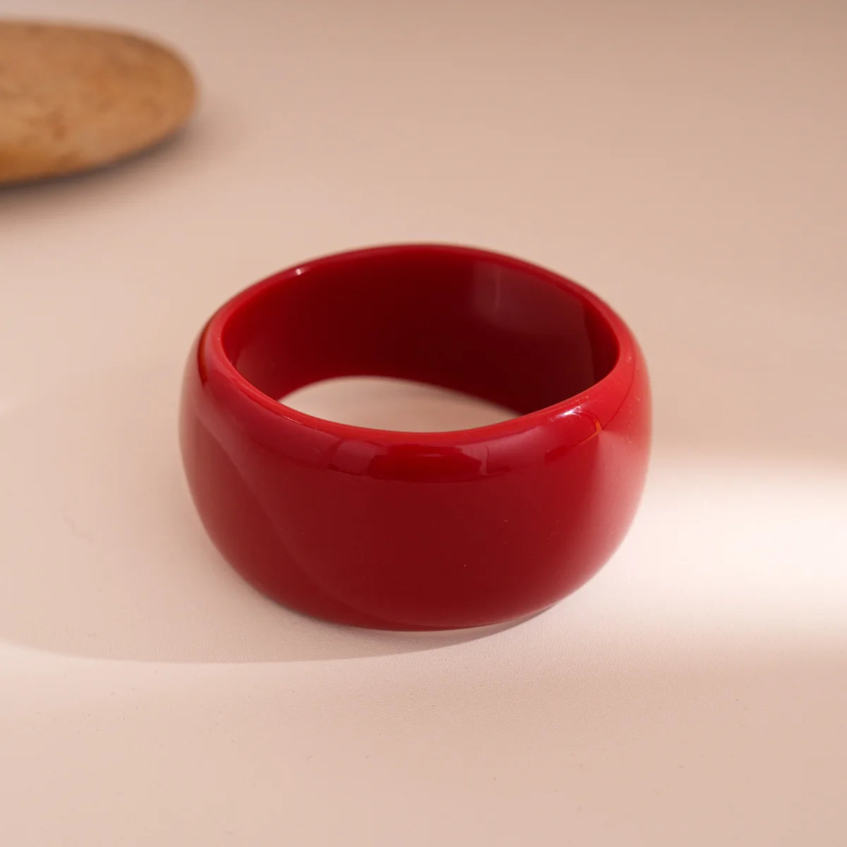 Red Chunky Resin Bangle