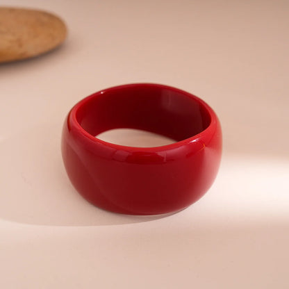 Red Chunky Resin Bangle
